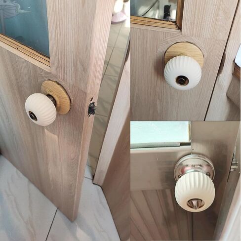 سدادة مقبض الباب تغطي مقبض الباب وواقي الحائط، 2 عبوة من مقابض الباب المطاطية الناعمة غير القابلة للانزلاق (أبيض) in Kuwait