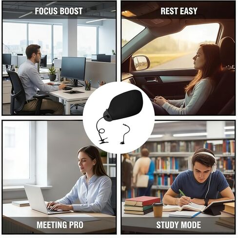 مظلة مكتبية مع مشبك وكوب شفط، 22.8 × 14.2 بوصة ظل لتقليل وهج الخصوصية، مظلة مكتب قابلة للتعديل لحجب الضوء، واقي شمسي محمول للسيارة للقيلولة، أسود غير لامع in Kuwait