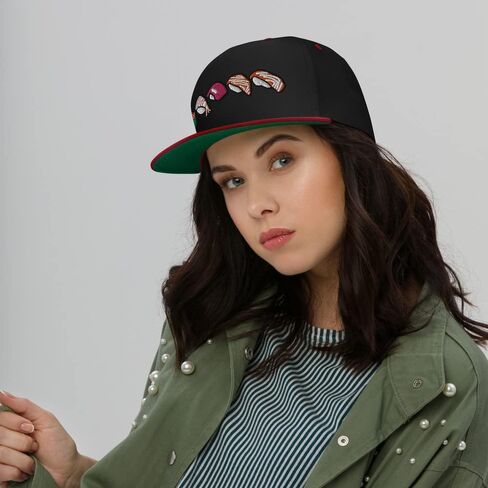 Adult Men Women Flat Bill Cap Embroidered Sushi in Saudi Arabia