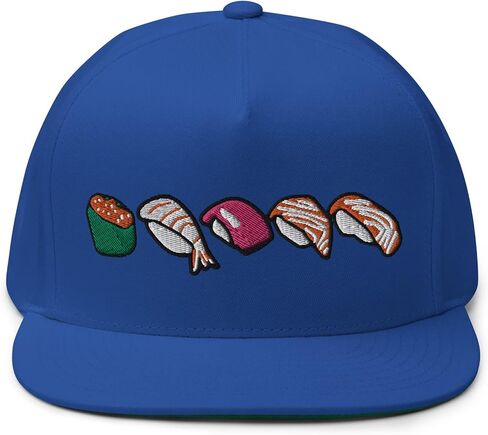 Adult Men Women Flat Bill Cap Embroidered Sushi in Saudi Arabia
