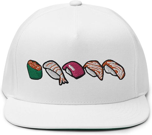Adult Men Women Flat Bill Cap Embroidered Sushi in Saudi Arabia