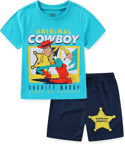 Disney Toy Story Woody Boys Short Sleeve T-Shirt and Mesh Short Set for Toddler and Big Kids in Saudi Arabia