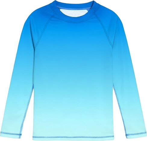 Boys' Rash Guard Long Sleeve, UPF 50+ Swim Shirt for Boys Kids Youth, UV Sun Protection Water Shirts for Beach Surf in Kuwait