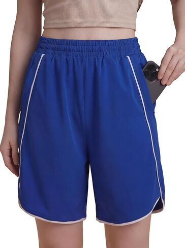 شورت PureChapter للفتيات شورت رياضي مع جيوب بسحاب للجري شورت للفتيات توين دولفين in Kuwait