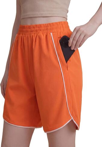 PureChapter Girls Shorts Athletic Shorts with Zipper Pockets Running Shorts for Tween Girls Dolphin Shorts in Saudi Arabia