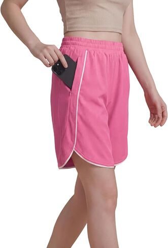 PureChapter Girls Shorts Athletic Shorts with Zipper Pockets Running Shorts for Tween Girls Dolphin Shorts in Saudi Arabia