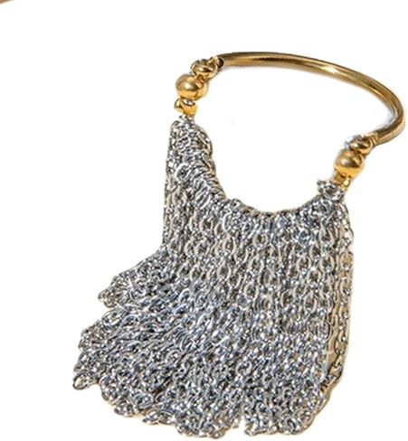 Adjustable Size Rings Delicate Gold and Silver Color Chain Fringe Rings Stainless Steel Jewelry for Fashionable Women in Kuwait