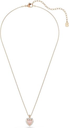Swarovski One pendant, Heart cut, Pavé, Heart, Pink, Mixed metal finish in Saudi Arabia