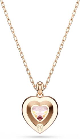 Swarovski One pendant, Heart cut, Pavé, Heart, Pink, Mixed metal finish in Saudi Arabia