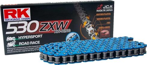 سلسلة سباق RK BB530ZXW-120 زرقاء 120 رابط XW-Ring سلسلة ممتازة عالية الأداء مع وصلة توصيل in Saudi Arabia