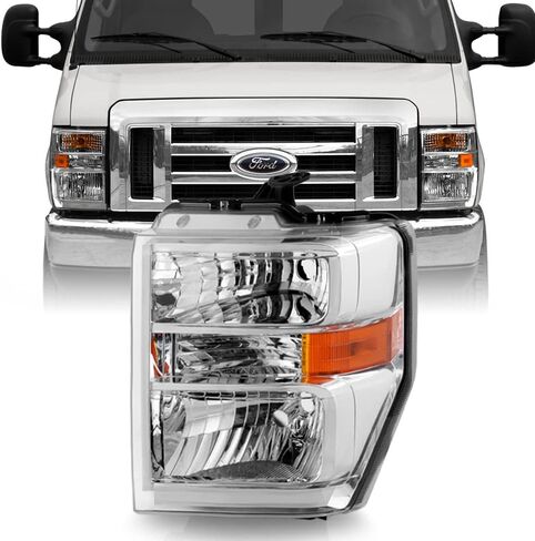 ACANII - لـ [شعاع غير مختوم] 2008-2014 Ford E150 E250 Van 08-21 E350 E450 Super Duty للمصابيح الأمامية للسائق in Saudi Arabia