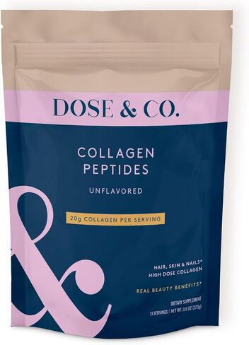 DOSE & CO. Pure Collagen Peptides for Hair, Skin & Nails, Unflavored - 10oz Powder Supplement in Kuwait