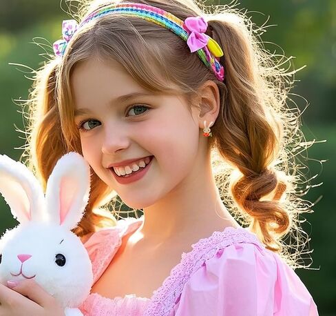 Easter Earrings for Women,Cute Bunny Egg Stud Earrings Hypoallergenic zirconia Rabbit Dangle Earring Easter Costume Holiday Jewelry (Style-H) in Kuwait