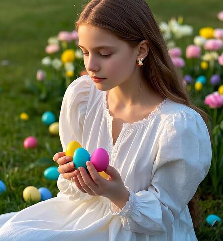 Easter Earrings for Women,Cute Bunny Egg Stud Earrings Hypoallergenic zirconia Rabbit Dangle Earring Easter Costume Holiday Jewelry (Style-H) in Kuwait