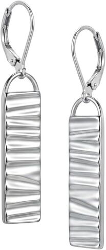 Silver Bar Dangle Earrings for Women, Lightweight Hypoallergenic Leverback Drop Earrings, Fashion Geometric Jewelry Gift for Her in Saudi Arabia
