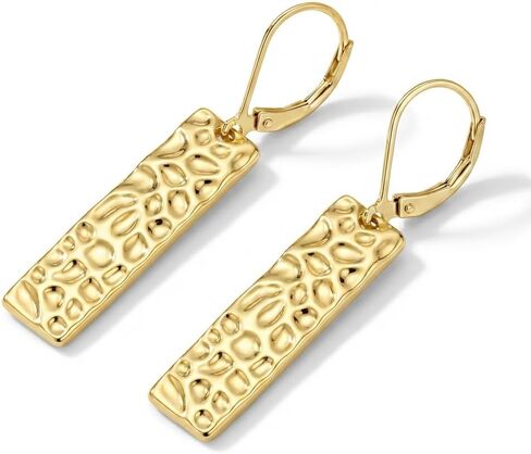 Silver Bar Dangle Earrings for Women, Lightweight Hypoallergenic Leverback Drop Earrings, Fashion Geometric Jewelry Gift for Her in Saudi Arabia