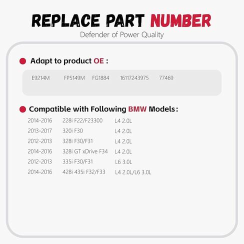 FG1884 E9214M SP5149M/مجموعة مضخة الوقود/متوافقة مع BMW F22 F30 F32 228i 328i 428i 435i 2.0L 3.0L 2012-2018/استبدال #16117243975 E9214M in Kuwait