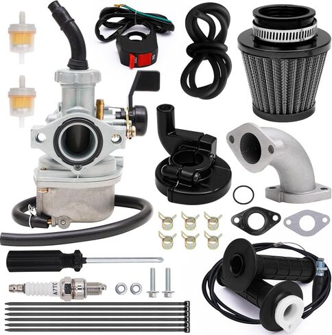 PZ22 Carburetor 22mm Carb 38mm Air Filter Throttle Cable Grip Kit for 110cc 125cc ATV Pit Dirt Bike Coolster Mountopz SSR TaoTao DB14 DB24 Apollo Chinese Quad Parts (Blue) in Kuwait