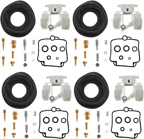 4 Pcs Carburetor Rebuild Kits Replacement for Suzuki GSXR1100 GSXR750 GSF1200S 1997-2000 Katana 750 1100 Carb Repair Kit with Float Diaphragm in Kuwait