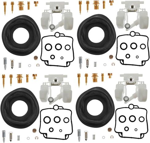 4 Pcs Carburetor Rebuild Kits Replacement for Suzuki GSXR1100 GSXR750 GSF1200S 1997-2000 Katana 750 1100 Carb Repair Kit with Float Diaphragm in Kuwait