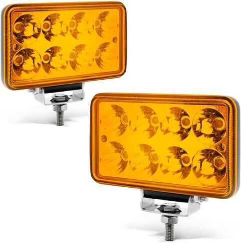 PTP PRO TRUCKING PRODUCTS Pair of 966AM 8 LED 1700 Lumen Amber Fog Lights 10-30 Volt DC, Single Stud Mount in Kuwait