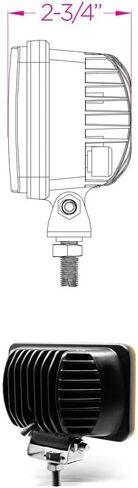 PTP PRO TRUCKING PRODUCTS Pair of 966AM 8 LED 1700 Lumen Amber Fog Lights 10-30 Volt DC, Single Stud Mount in Kuwait