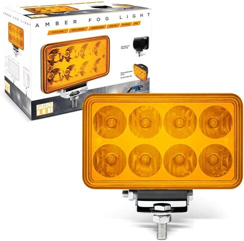 PTP PRO TRUCKING PRODUCTS Pair of 966AM 8 LED 1700 Lumen Amber Fog Lights 10-30 Volt DC, Single Stud Mount in Kuwait