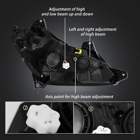 Chrome Kenworth T680 Headlights 2022 2023 2024 Replacement Right Passenger Side [Included All Bulbs] DOT SAE Approved Headlights Assembly (Right Passenger Side) in Saudi Arabia