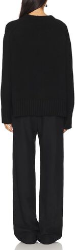 Aigeman Women Oversized Crewneck Chunky Knit Sweater Drapped Shoulder Long Sleeves Fall Pullover Sweaters Top Trendy Outfits in Saudi Arabia