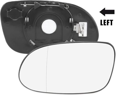 X AUTOHAUX Car Rearview Mirror Glass Replacement W/Backing Plate Heated Left Side Driver Side for Mercedes-Benz CLK320 CLK430 in Saudi Arabia