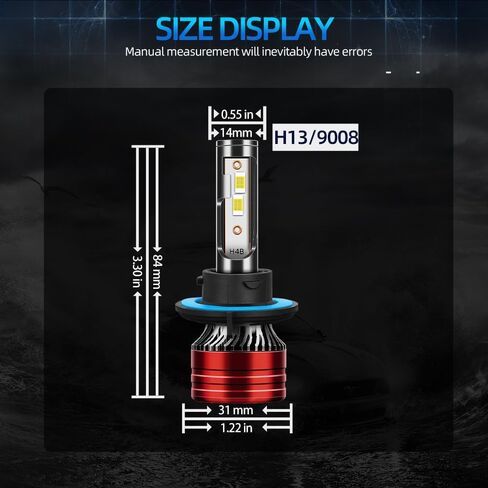 Light Bulbs Compatible for 2010-2022 Jeep Wrangler H13 Low High Beam 5202 Fog Lights Combo Pack 800% Brightness with Cooling Fan Plug N Play Pack of 4 in Kuwait