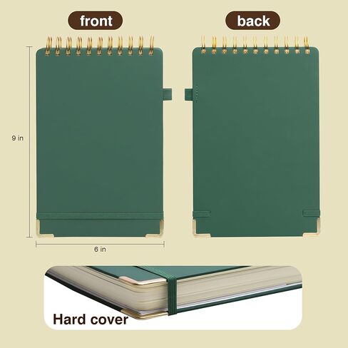 أعلى دفتر ملاحظات ستينو 6 × 9 جلد ستينو 300 صفحة غلاف فني دفاتر ملاحظات ستينو أعلى دوامة للعمل مفكرة ستينو، ورق سميك 100 جرام في المتر المربع، دفاتر ملاحظات لليد اليسرى لمدرسة الكلية المكتبية، أزرق in Kuwait