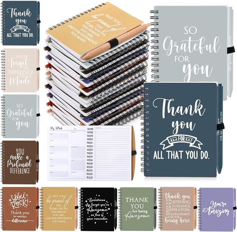 Tellingyou 20 Pcs Employee Appreciation Gift Bulk A6 to Do List Notebook with Ballpoint Pens Motivational Notepad for Coworker Social Worker Staff Teacher Nurse Dispatcher Volunteer (Neutral Colors) in Saudi Arabia