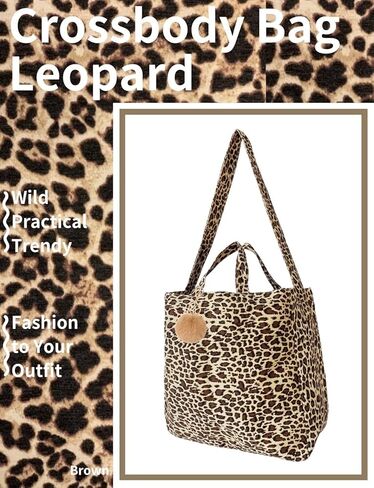 حقيبة كروس بطبعة الفهد للنساء حقيبة يد بطبعة الفهد وحقيبة يد ومحفظة in Kuwait