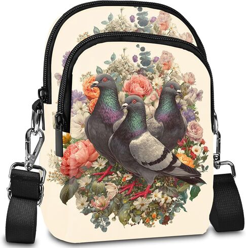 محفظة Yrebyou Crossbody للنساء حقيبة كروس صغيرة للهاتف مع سحاب خفيف الوزن مع حزام قابل للتعديل | مادة قابلة للتنفس in Kuwait