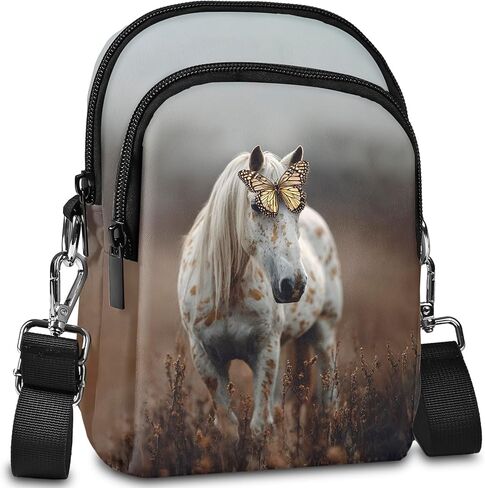 محفظة Yrebyou Crossbody للنساء حقيبة كروس صغيرة للهاتف مع سحاب خفيف الوزن مع حزام قابل للتعديل | مادة قابلة للتنفس in Kuwait