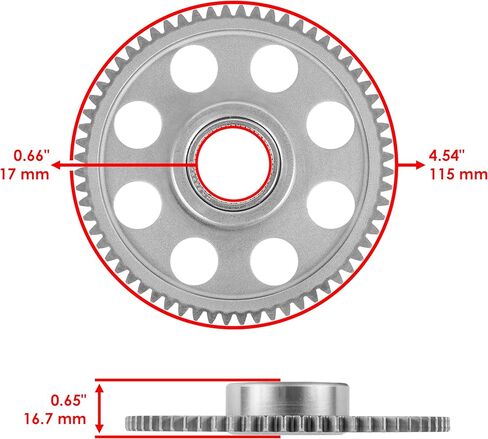Caltric Starter Clutch Gear Idler 64T compatible with Can-Am Outlander 1000/Outlander Max 1000 2012 2013-2020 in Saudi Arabia