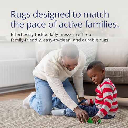 Abani Austin Collection Brown Area Rug - 5' x 8' - Micro Grid Pattern, Non-Shedding - Easy to Clean, Durable for Living Rooms, Dining Rooms & Bedrooms, Pet & Kid Friendly in Kuwait