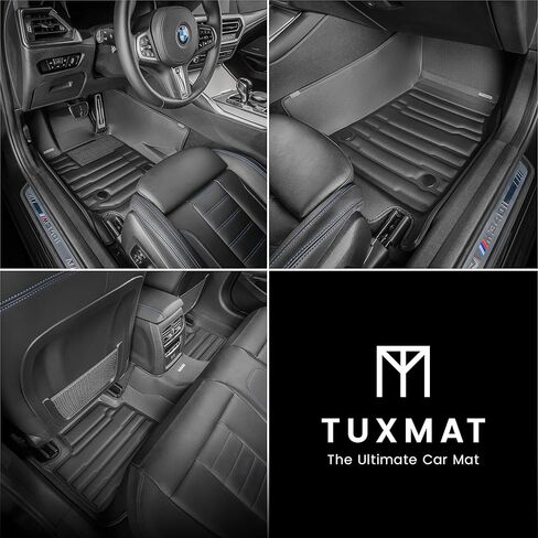 TuxMat - لموديلات BMW 3-Series Sedan xDrive 2019-2026 - سجادات سيارة مخصصة - أقصى تغطية، جميع الأحوال الجوية، مقاسة بالليزر - تتضمن هذه المجموعة الكاملة الصفين الأول والثاني in Saudi Arabia