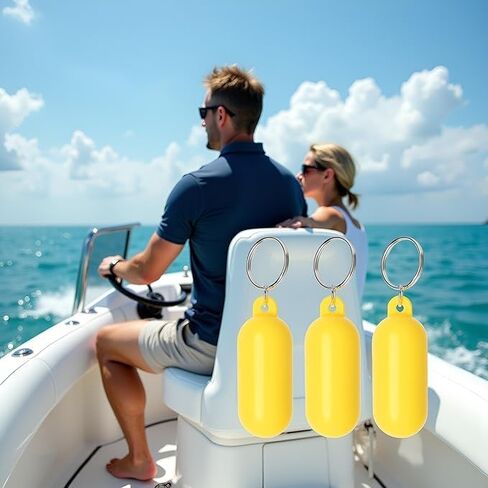3pcs حبوب المفاتيح العائمة الصفراء على شكل حلقات مفاتيح تعويم للقوارب الشراعية، قوارب الكاياك، ركوب الأمواج، الرياضات المائية، سلسلة مفاتيح عائمة، سلاسل مفاتيح مروحة رياضية، سلاسل مفاتيح السيارة، ملحقات السيارة، سلاسل مفاتيح مروحة رياضية in Kuwait