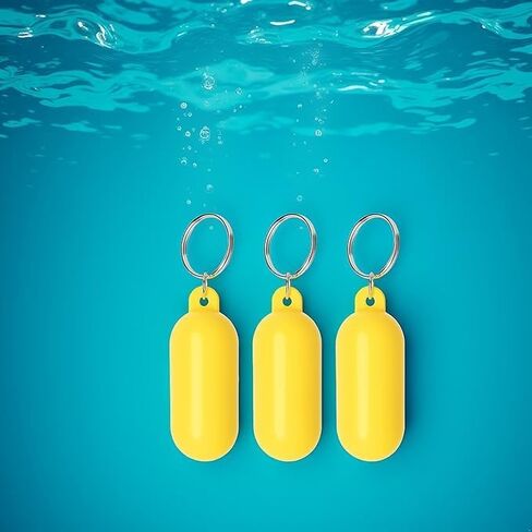 3pcs حبوب المفاتيح العائمة الصفراء على شكل حلقات مفاتيح تعويم للقوارب الشراعية، قوارب الكاياك، ركوب الأمواج، الرياضات المائية، سلسلة مفاتيح عائمة، سلاسل مفاتيح مروحة رياضية، سلاسل مفاتيح السيارة، ملحقات السيارة، سلاسل مفاتيح مروحة رياضية in Kuwait