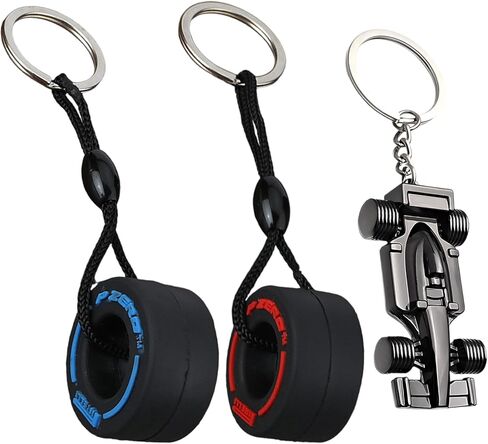 مجموعة سلسلة مفاتيح F1، مجموعة عشاق سيارات السباق، نموذج صيغة 1 من سبيكة معدنية، ملحقات الإطارات المطاطية، عرض مكتب لهواة التجميع البالغين، حلقات مفاتيح سطحية مصقولة in Kuwait