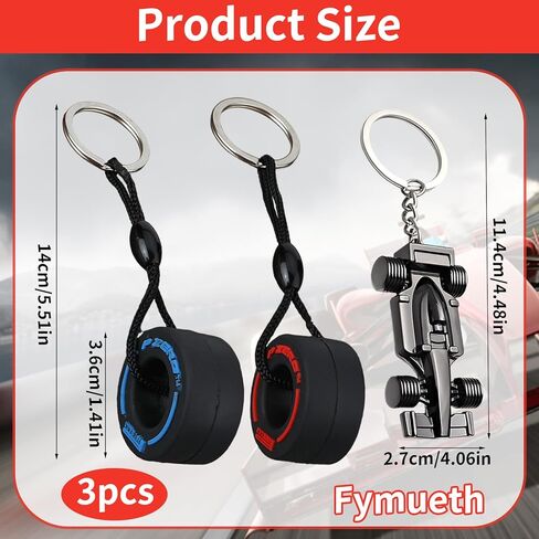 مجموعة سلسلة مفاتيح F1، مجموعة عشاق سيارات السباق، نموذج صيغة 1 من سبيكة معدنية، ملحقات الإطارات المطاطية، عرض مكتب لهواة التجميع البالغين، حلقات مفاتيح سطحية مصقولة in Kuwait