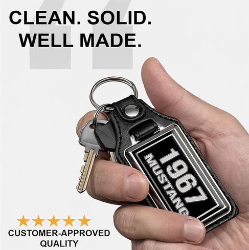 Brotherhood Car Key Chain for Mustang - Classic Models Keychain for Men and Women Gift Key Ring - 1967 in Kuwait