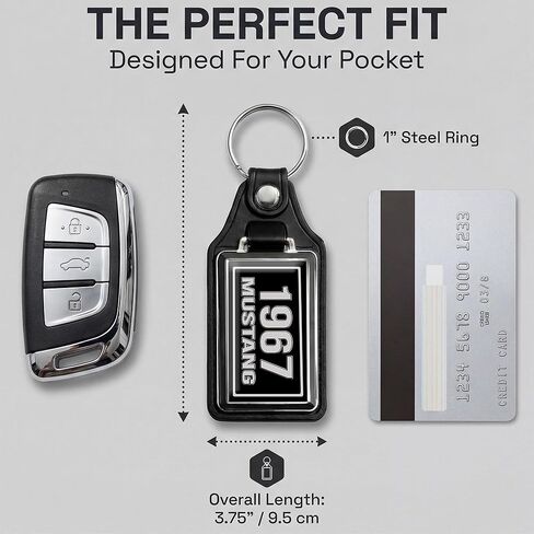 Brotherhood Car Key Chain for Mustang - Classic Models Keychain for Men and Women Gift Key Ring - 1967 in Kuwait