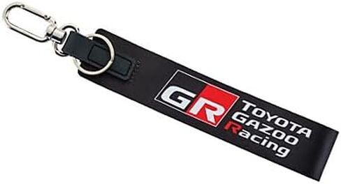علامة مفتاح Toyota Gazoo Racing Grab & Go، باللون الأسود، مقاس 1.75 × 9.875 بوصة، مع مشبك حلقة دوارة مقاس 3 بوصات in Kuwait