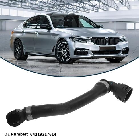 المبرد خرطوم سخان خرطوم المبرد أنبوب مخرج رقم 64219317614 لسيارات BMW 520i 540i 2017-2019 المطاط التدفئة انبوب ماء أسود 1 قطعة in Saudi Arabia