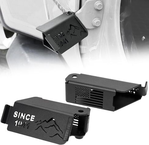 HOCHO مناسب لأبواب Jeep Foot Pegs، مفصل باب 120 درجة أوتاد قدم خارجية تناسب 2007-2025 Jeep Wrangler JK JL وإكسسوارات Gladiator JT in Kuwait