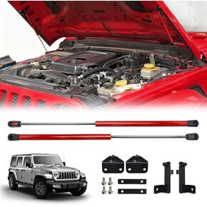 Hood Struts for Jeep Wrangler JL 2018-2025 & Gladiator JT 2020-2025 Premium Front Bonnet Lift Support Spring Kit 2-Piece Heavy Duty Hydraulic Prop Rod Replacement Easy Installation Upgrade in Kuwait