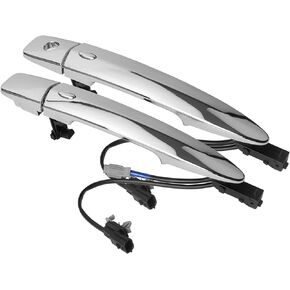 Exterior Chrome Door Handle | Front Left and Right Side | with Smart Entry Keyless | Compatible with 2011-2018 Nissan Leaf Maxima Murano Sentra | OE # 80646-9N00A 80640-9N00A in Kuwait